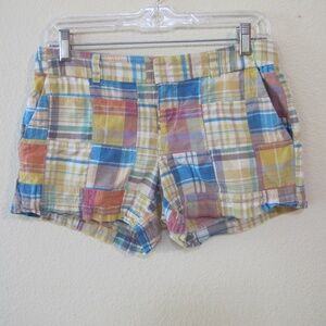 Preppy Patchwork Plaid Shorts Ann Taylor Loft